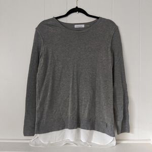 Calvin Klein Grey Blouse Size Small